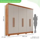 Guarda-roupa Casal 6 Portas 2 Gavetas França