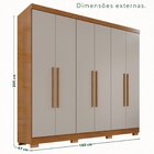 Guarda-roupa Casal 6 Portas 2 Gavetas França Cinamomo/off Whi
