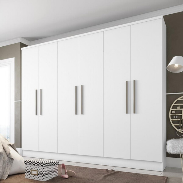 Guarda Roupa Casal 6 Portas 2 Gavetas Gold Fama Móveis