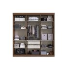 Guarda Roupa Casal 6 Portas 2 Gavetas Grécia  Nogueira
