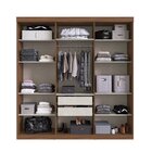 Guarda Roupa Casal 6 Portas 2 Gavetas Grécia Com Espelho Carv