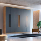 Guarda Roupa Casal 6 Portas 2 Gavetas Hawai Rufato