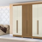 Guarda-roupa Casal 6 Portas 2 Gavetas Internas Atacama/ Areia