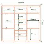 Guarda-roupa Casal 6 Portas 2 Gavetas Itá Com Espelho Marroco