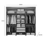 Guarda-roupa Casal 6 Portas 2 Gavetas Itá Espresso Móveis Dak