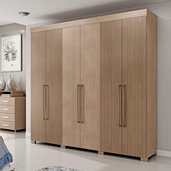 Guarda-roupa Casal 6 Portas 2 Gavetas Itá Espresso Móveis Hav