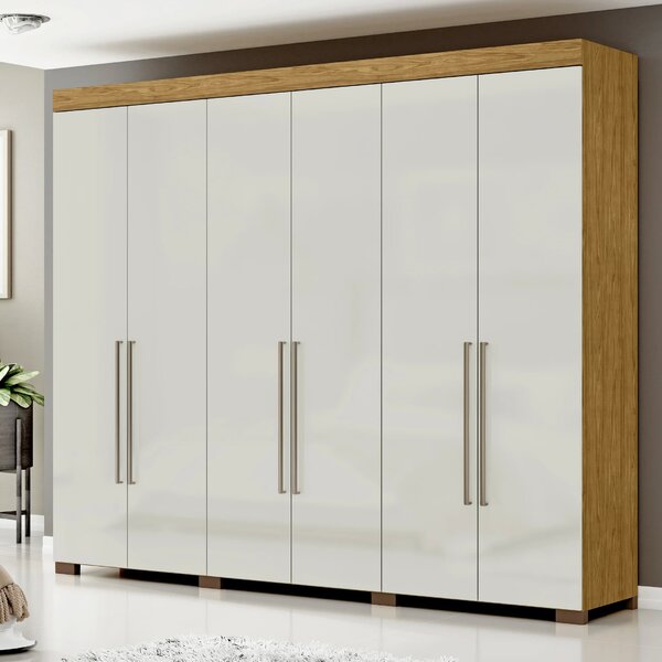 Guarda Roupa Casal 6 Portas 2 Gavetas Itá Espresso Móveis Mar