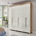 Guarda Roupa Casal 6 Portas 2 Gavetas Itá Espresso Móveis Mar