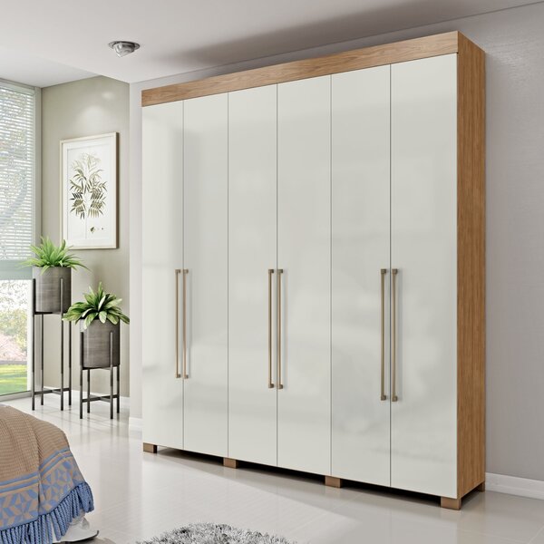 Guarda Roupa Casal 6 Portas 2 Gavetas Itá Espresso Móveis Mar