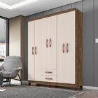 Guarda Roupa Casal 6 Portas 2 Gavetas Itapema  Teka/champagne