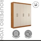 Guarda Roupa Casal 6 Portas 2 Gavetas Lyon Cinamomo/off White