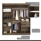 Guarda Roupa Casal 6 Portas 2 Gavetas Lyon Conquista Móveis C