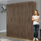 Guarda Roupa Casal 6 Portas 2 Gavetas Lyon Conquista Móveis C