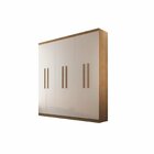 Guarda-roupa Casal 6 Portas 2 Gavetas Mdf Dinamarca Imbuia/of