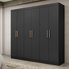 Guarda Roupa Casal 6 Portas 2 Gavetas Mdf Genebra Maxel