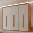 Guarda Roupa Casal 6 Portas 2 Gavetas Mdf Veracruz  Naturalle