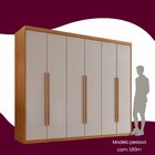 Guarda Roupa Casal 6 Portas 2 Gavetas Mdf Veracruz  Naturalle