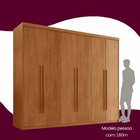 Guarda Roupa Casal 6 Portas 2 Gavetas Mdf Veracruz  Naturalle