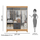 Guarda Roupa Casal 6 Portas 2 Gavetas Mobi Albatroz