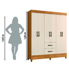 Guarda Roupa Casal 6 Portas 2 Gavetas Mobi Albatroz