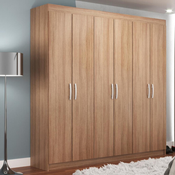Guarda Roupa Casal 6 Portas 2 Gavetas Montreal Evidência