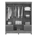 Guarda Roupa Casal 6 Portas 2 Gavetas Ms912 Moval - Freijó /
