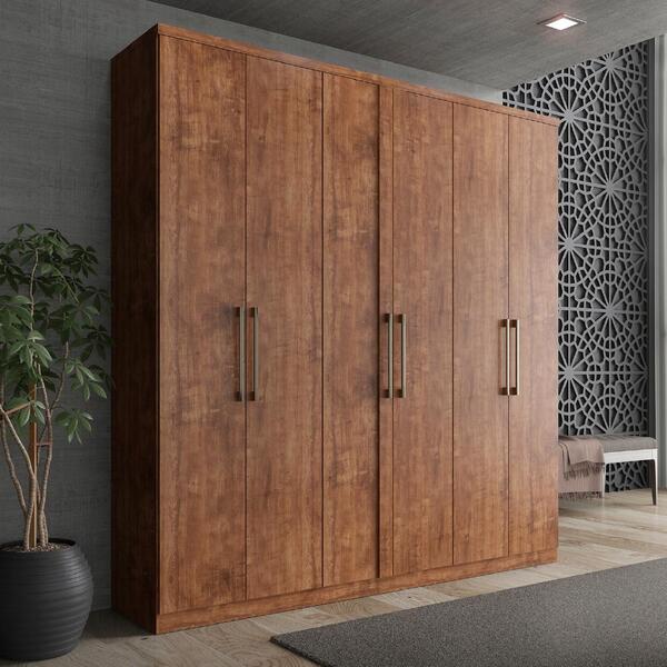 Guarda Roupa Casal 6 Portas 2 Gavetas Native Carraro