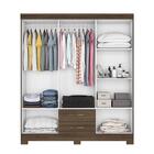 Guarda-roupa Casal 6 Portas 2 Gavetas Nogal Trend Nt5130 - No