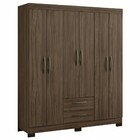 Guarda-roupa Casal 6 Portas 2 Gavetas Nogal Trend Nt5130 - No