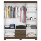 Guarda-roupa Casal 6 Portas 2 Gavetas Nogal Trend Nt5130 - No