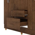 Guarda-roupa Casal 6 Portas 2 Gavetas Panama Imbuia Rustico