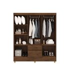 Guarda-roupa Casal 6 Portas 2 Gavetas Panama Imbuia Rustico