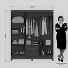 Guarda Roupa Casal 6 Portas 2 Gavetas Panamá Moval