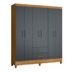 Guarda Roupa Casal 6 Portas 2 Gavetas Panamá Moval