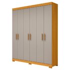 Guarda Roupa Casal 6 Portas 2 Gavetas Papoulas Acp Móveis Nat