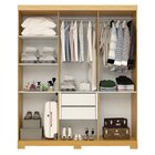 Guarda Roupa Casal 6 Portas 2 Gavetas Papoulas Acp Móveis Nat