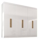 Guarda-roupa Casal 6 Portas 2 Gavetas Paris Branco