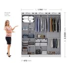 Guarda-roupa Casal 6 Portas 2 Gavetas Paris Branco