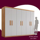 Guarda Roupa Casal 6 Portas 2 Gavetas Petra Imbuia/off White