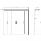 Guarda Roupa Casal 6 Portas 2 Gavetas Ph1745 Herval