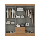 Guarda-roupa Casal 6 Portas 2 Gavetas Pinheiro Espresso Móvei