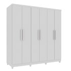 Guarda Roupa Casal 6 Portas 2 Gavetas Porto Branco
