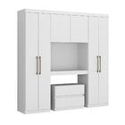 Guarda Roupa Casal 6 Portas 2 Gavetas Porto Branco Carraro
