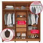 Guarda Roupa Casal 6 Portas 2 Gavetas Porto Cinamomo/off White