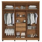 Guarda Roupa Casal 6 Portas 2 Gavetas Porto Cinamomo/off White