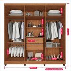 Guarda Roupa Casal 6 Portas 2 Gavetas Porto Cinamomo/off White