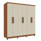 Guarda-roupa Casal 6 Portas 2 Gavetas Porto Imop Cinamomo/off