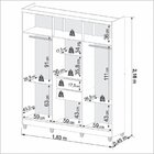 Guarda Roupa Casal 6 Portas 2 Gavetas Porto Wengue