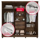 Guarda Roupa Casal 6 Portas 2 Gavetas Porto Wengue