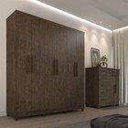 Guarda Roupa Casal 6 Portas 2 Gavetas Porto Wengue